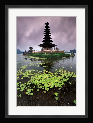 Framed Ulun Danu Temple, Bali, Indonesia Print