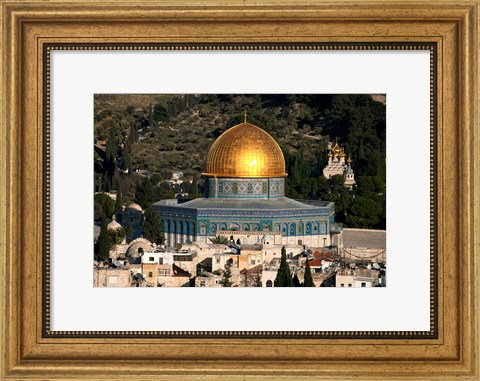 Framed elevated city view, Jerusalem, Israel Print