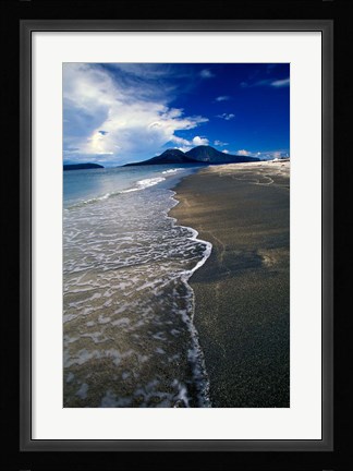 Framed Asia, Indonesia, Krakatau Volcano Beach scene Print