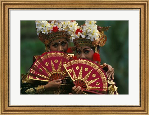 Framed Legong Dancers, Bali, Indonesia Print
