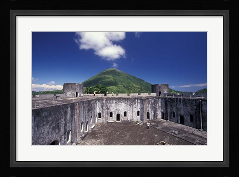 Framed 17th Century Dutch Fort, Banda Island, Indonesia Print