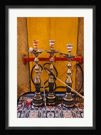 Framed Sheesha pipes, Jerusalem, Israel Print