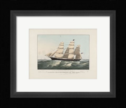 Framed Clipper Ship "Sovereign of the Seas", 1852 Print