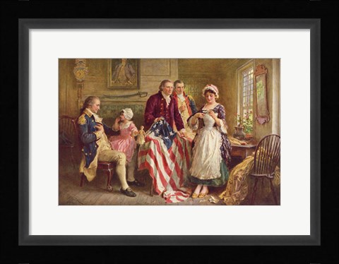 Framed Betsy Ross, 1777 Print