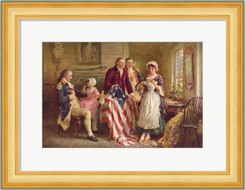 Framed Betsy Ross, 1777 Print