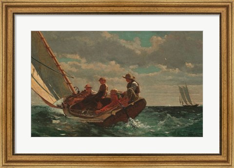 Framed Breezing Up (A Fair Wind), 1873-1876 Print