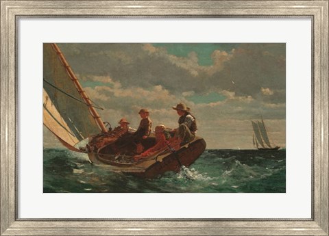 Framed Breezing Up (A Fair Wind), 1873-1876 Print