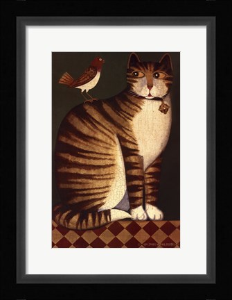 Framed Temptation I (Cat) Print