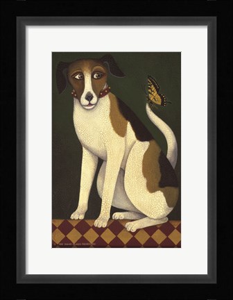 Framed Temptation II (Dog) Print