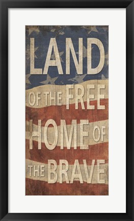 Framed Land of the Free Home of the Brave Print