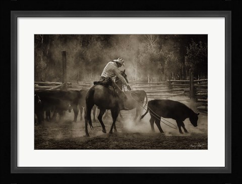 Framed Branding at Lost Canyon Print