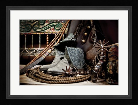 Framed TC's Boots and Yuma Spurs (color) Print