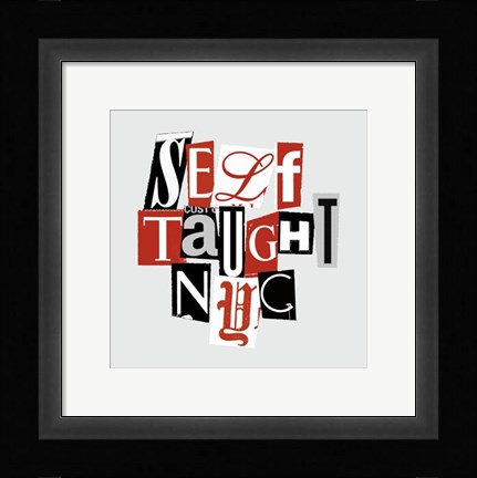 Framed Self-Taught Collage Print