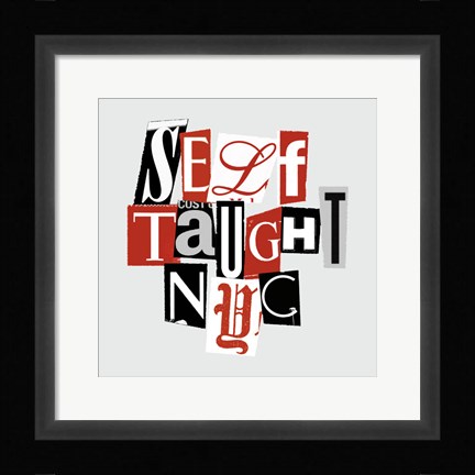 Framed Self-Taught Collage Print