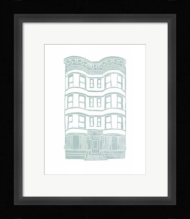 Framed Williamsburg Building 4 (Brownstone) Print