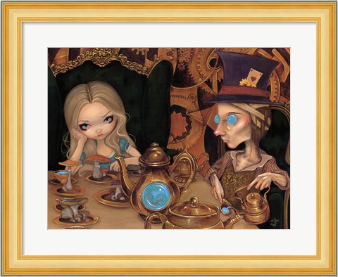 Framed Alice and the Mad Hatter Print