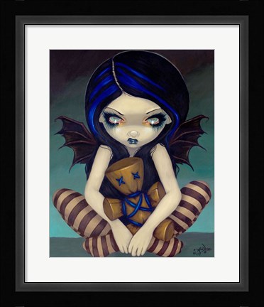 Framed Voodoo In Blue Print