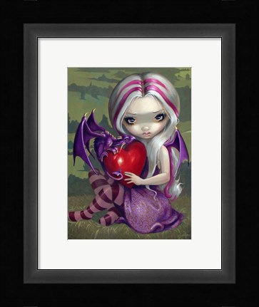 Framed Valentine Dragon Print