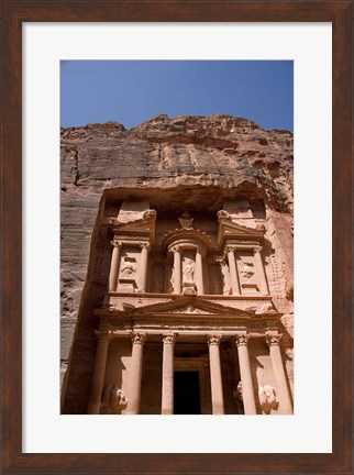 Framed Jordan, Petra, Ancient Architecture, Treasury Print