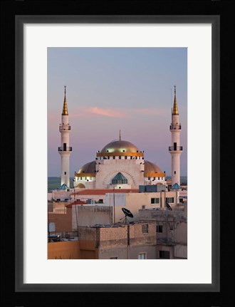 Framed Jordan, Kings Highway, Madaba, Town view with mosque Print