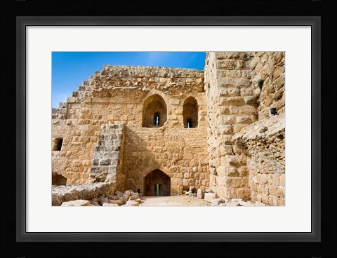 Framed Muslim military fort of Ajloun, Jordan Print