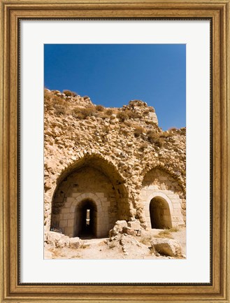 Framed crusader fort of Kerak Castle, Kerak, Jordan Print