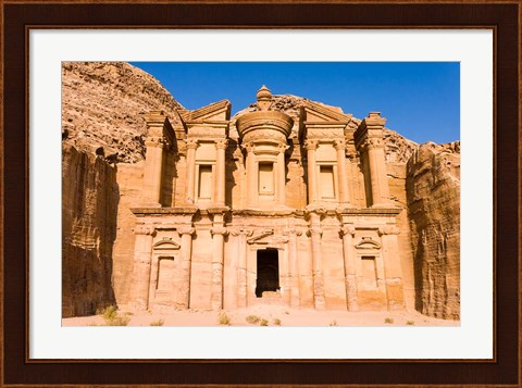 Framed Monastery or El Deir, Petra, UNESCO Heritage Site, Jordan Print