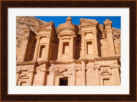 Framed Monastery or El Deir, Petra, UNESCO World Heritage Site, Jordan Print