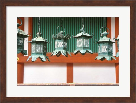 Framed Kasuga Lanterns, Kasuga Shrine, Nara, Japan Print