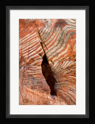 Framed Sandstone Rock Formations, Petra, Jordan Print