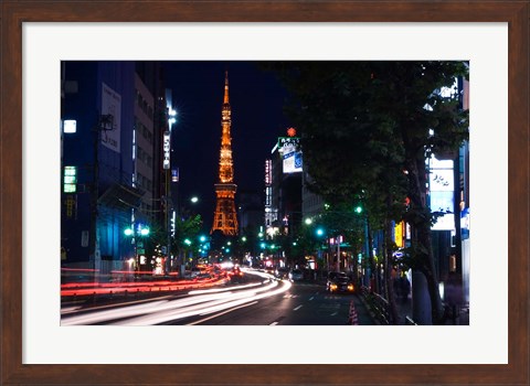 Framed Tokyo Tower, Roppongi, Tokyo, Japan Print