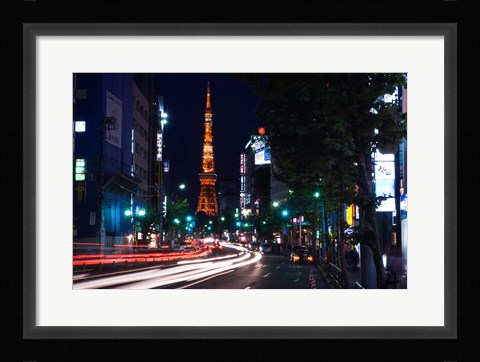 Framed Tokyo Tower, Roppongi, Tokyo, Japan Print