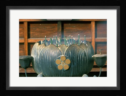 Framed Incense Burner, Kyoto, Japan Print