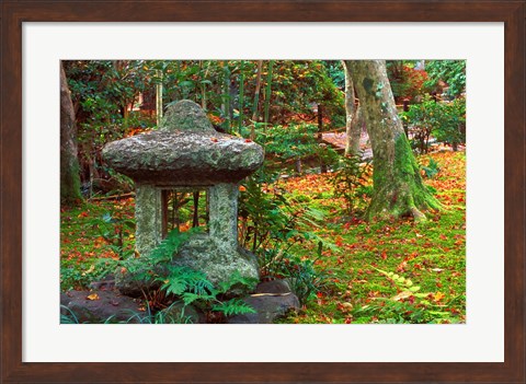Framed Giohji Temple, Kyoto, Japan Print