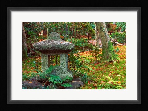 Framed Giohji Temple, Kyoto, Japan Print