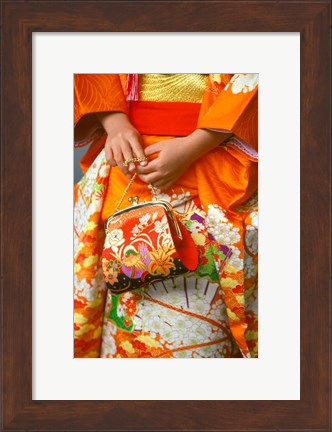 Framed Meriji Shrin, Shichigosan Festival, Harajuku, Tokyo, Japan Print