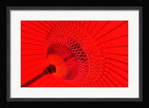 Framed Red Radial, Japan Print
