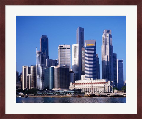 Framed Singapore Skyline Print