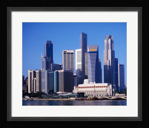 Framed Singapore Skyline Print