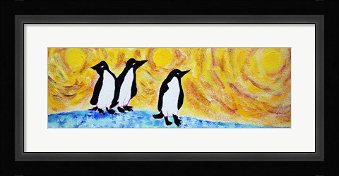 Framed Starry Night Penguin II Print
