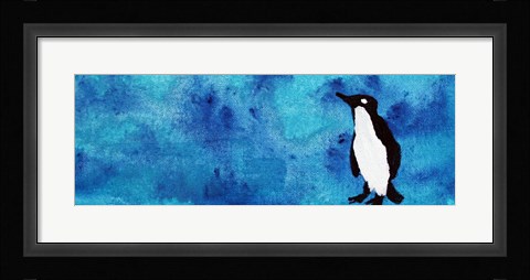 Framed Blue Penguin II Print