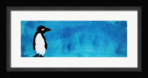 Framed Blue Penguin III Print