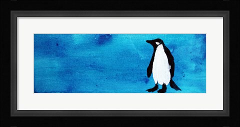Framed Blue Penguin IV Print