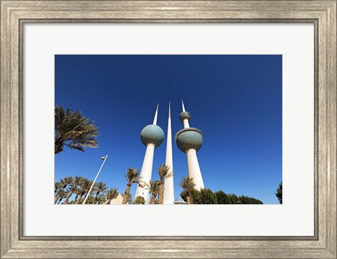 Framed Kuwait, Kuwait City, Kuwait Towers Print