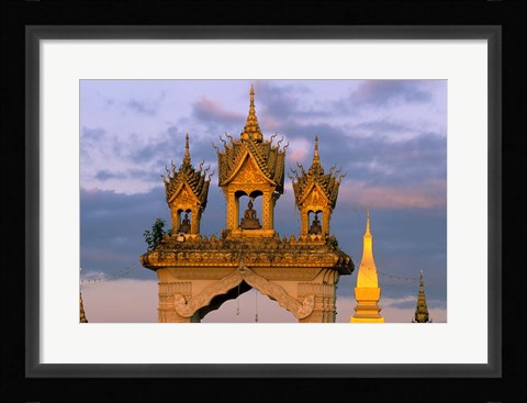 Framed Asia, Laos, Vientiane, That Luang Temple Print