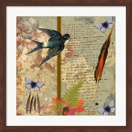 Framed Autumn Flora &amp; Fauna Print