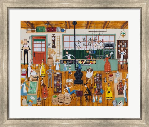 Framed Day At The General Store Print