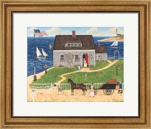 Framed Grandma&#39;s Seaside Cottage Print