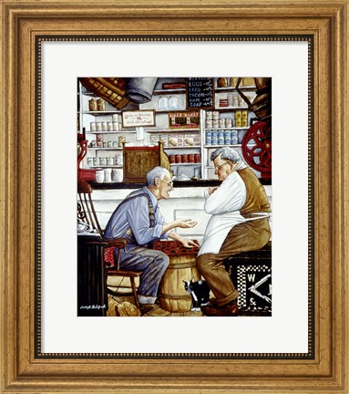 Framed Just a Friendly Game Print