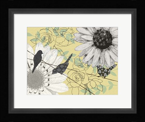 Framed Birds on a Wire I Print